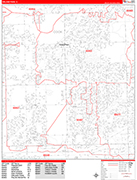Orland Park  Wall Map Red Line Style